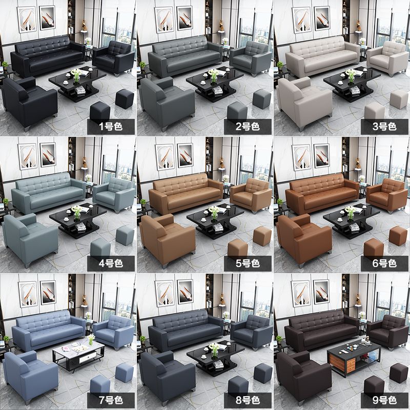 Office Sofa Business Reception Sofa Modern Simple Reception Single Three-Person Office Combination Sofa Coffee Table