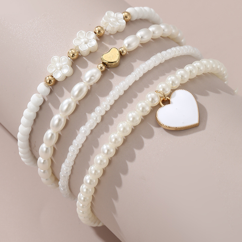 Korean Style Simple Personalized Niche Foot Jewelry Love Pendant Ankle Girlfriend Beach Play Jewelry