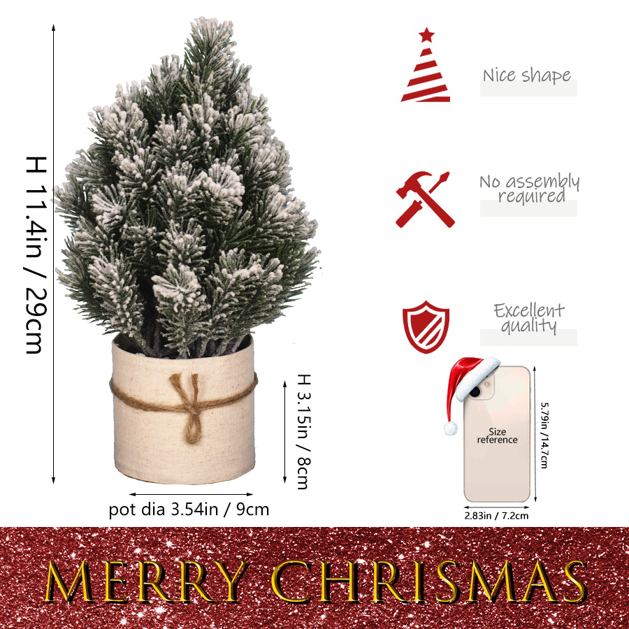 cross-border mini christmas tree pe desktop decoration home props christmas diy decorations simulation christmas tree