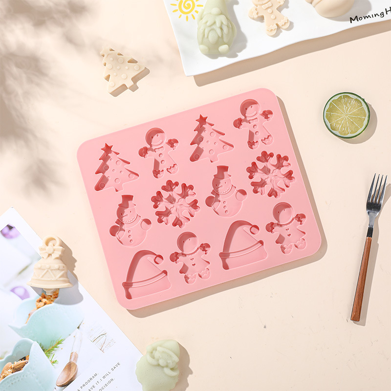 New Christmas Bell Christmas Series Chocolate Mousse Food Grade Silicone Biscuit Christmas Silicone Mold