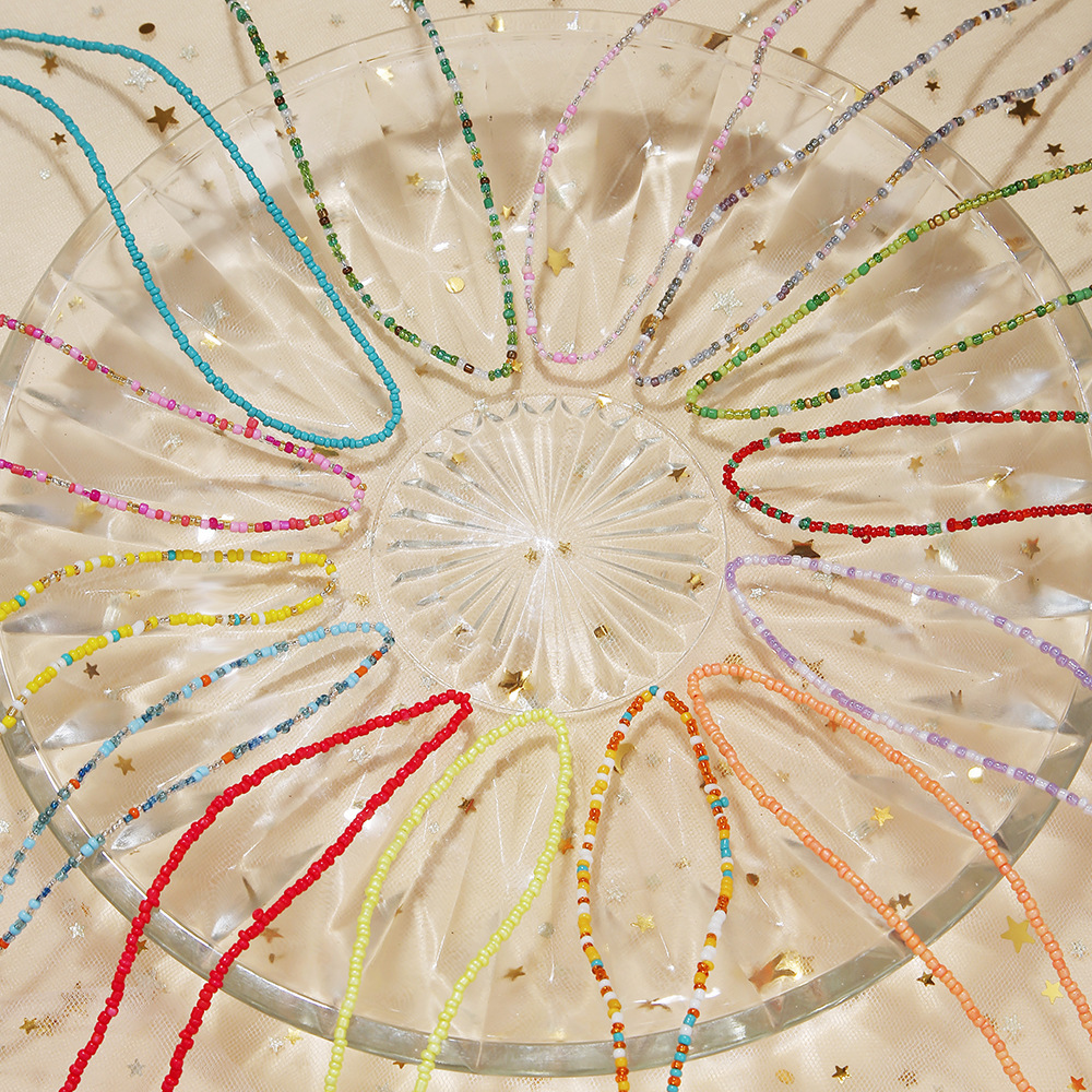 Корейское стильное ожерелье из маленьких бусин, оптовая продажа для женщин