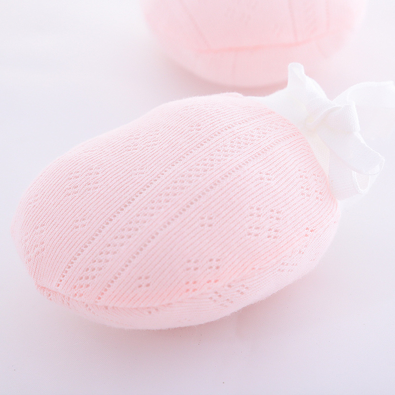 Baby Anti-scratch Gloves Baby Adjustable Summer New Transparent Jacquard Thin Gloves Newborn Gloves