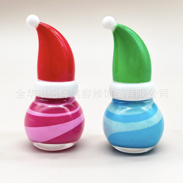 Только для Экспорта, Водорастворимый Лак для Ногтей на Рождество, Спиральный Лак для Ногтей с Рождественской Шапкой