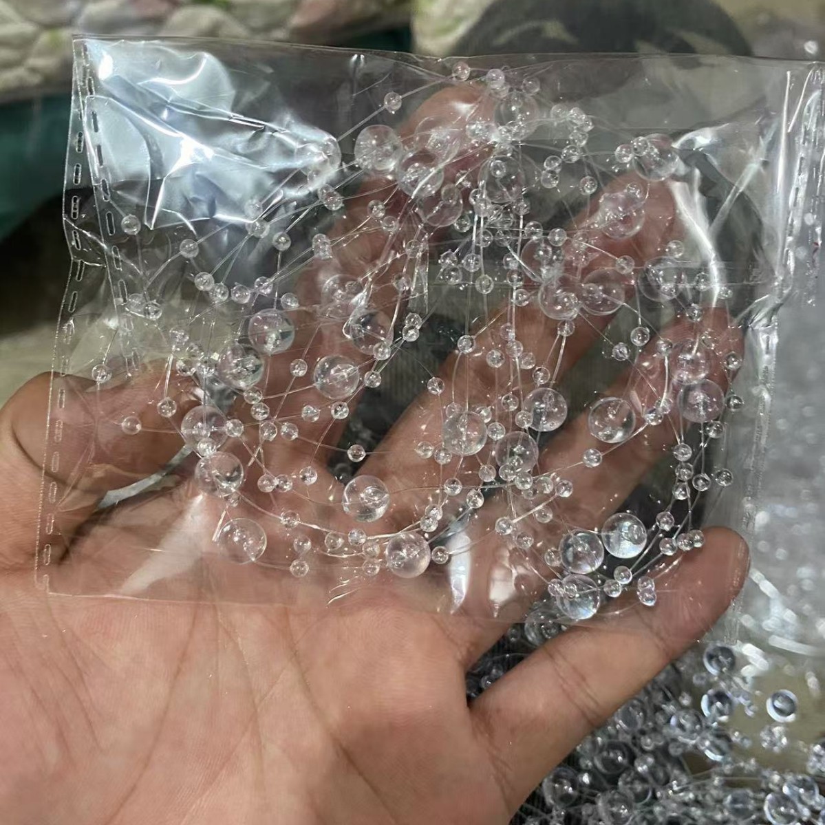 Can be divided into packaging cross-border hot sale 8 3abs fishing line beads style range with decorative accessories clothing