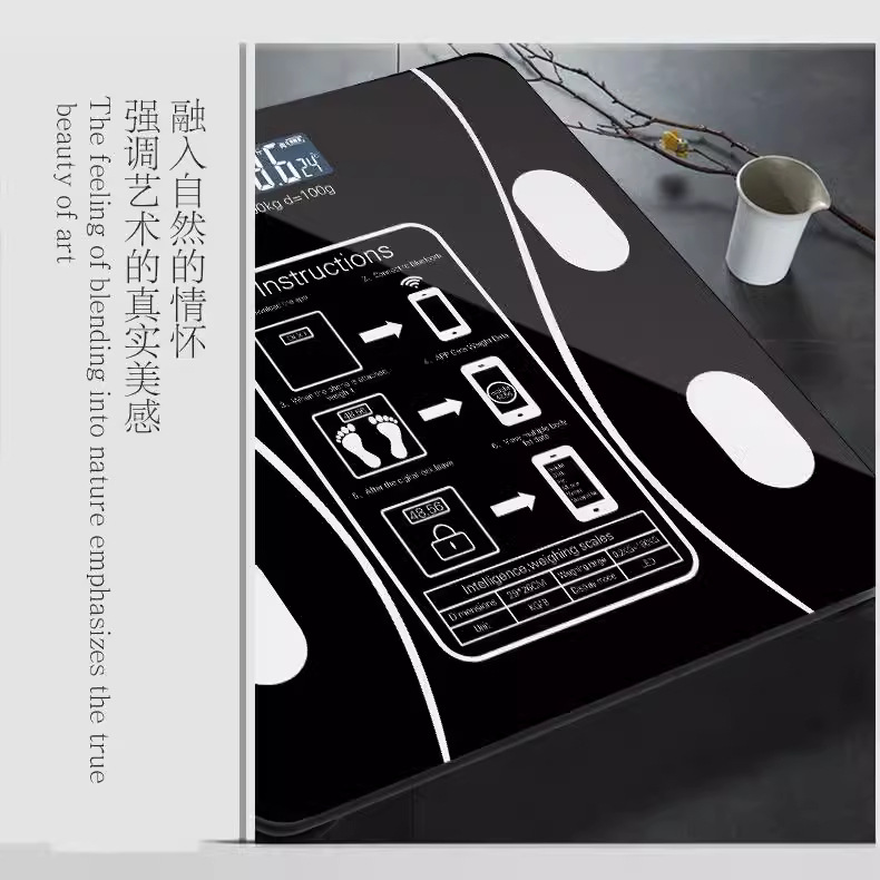 Manufacturers a generation of body fat scale Bluetooth APP smart scale body weight scale USB rechargeable body fat scale