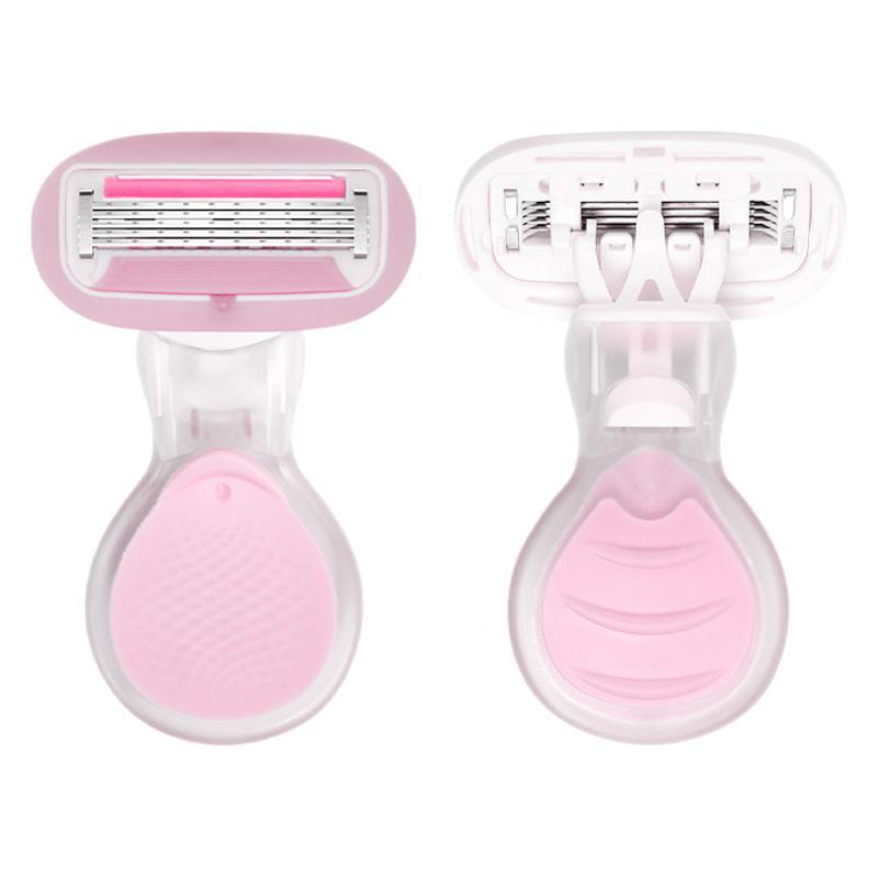 Xirui 5-layer Blade Pink Ladies Shaving Knife Hair Removal Knife Underarm Private Small Shell Manual Shaving Knife
