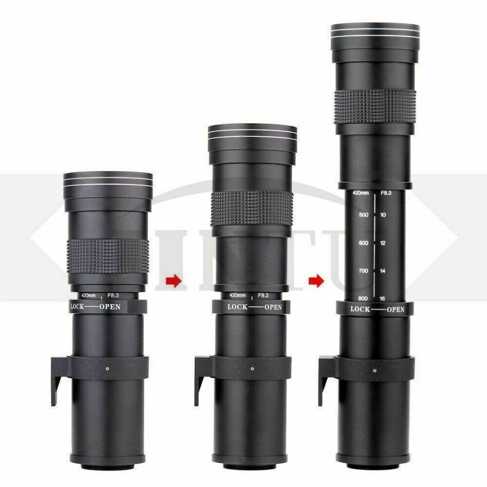 800mm Manual Focus Telephoto Lens for Mirrorless Cameras, 420mm Telephoto Lens for Full-Frame Dslr Cameras, Other North Latitude