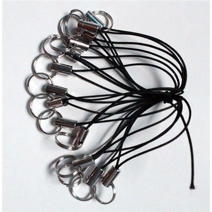 Doll rope DIY key rope mobile phone lanyard double ring buckle fish silk rope small black rope jewelry U disk rope toy small thin rope