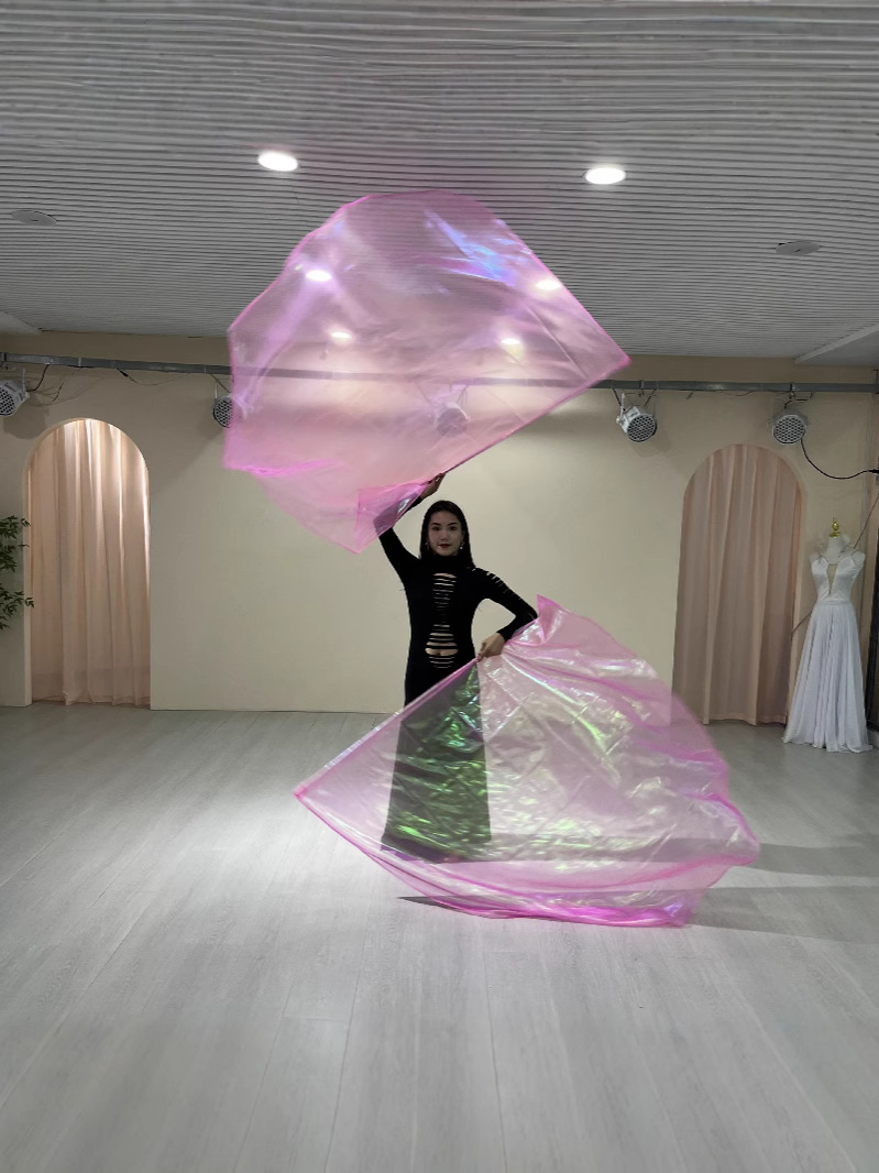 New Stage Costume Props Praise Flag Double Flag Golden White Purple Sports Meeting Props Manufacturer Wholesale