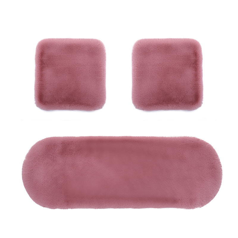 Support Cross-Border Imitation Rabbit Fur Car Seat Cushion Three-Piece Set Plush Cushion Winter Warm Car Seat Cushion Car Seat Cushion