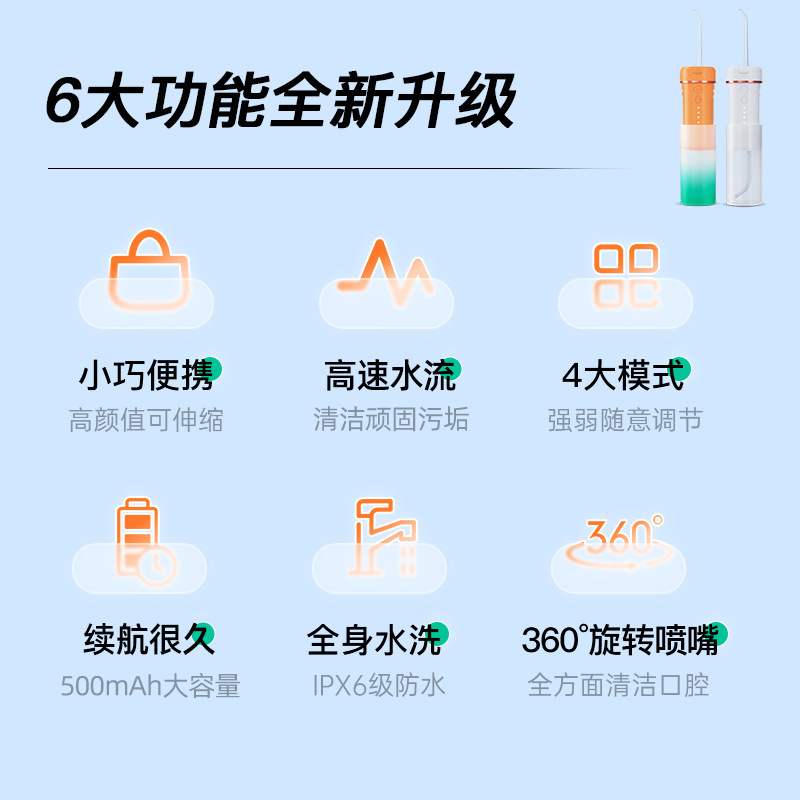 Konka Ultrasonic Frequency Wave Dental Flusher Electric Portable Dental Flusher Dental Flusher Dental Flusher Household