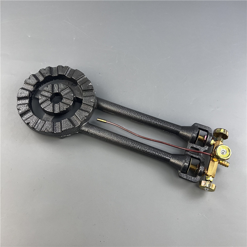 High-Power Durable Cast Iron Stove with Dual-Tube Dual-Rotating Angled Flame for Liquefied Gas