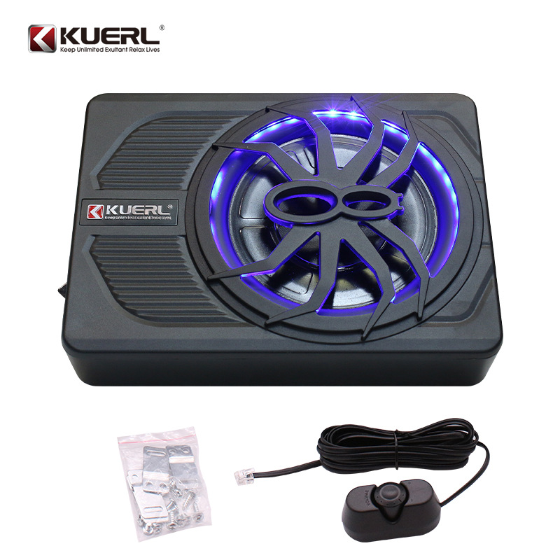 Manufacturer Wholesale Car Audio Modified Spider with Light 10inch High Power Active Car Ultra-Thin Subwoofer