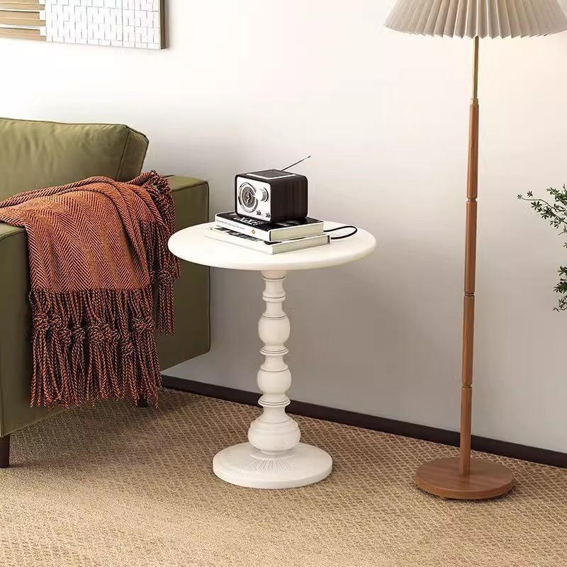 [11000 people's collection] living room household small tea table side table retro corner table iron bedside balcony small round
