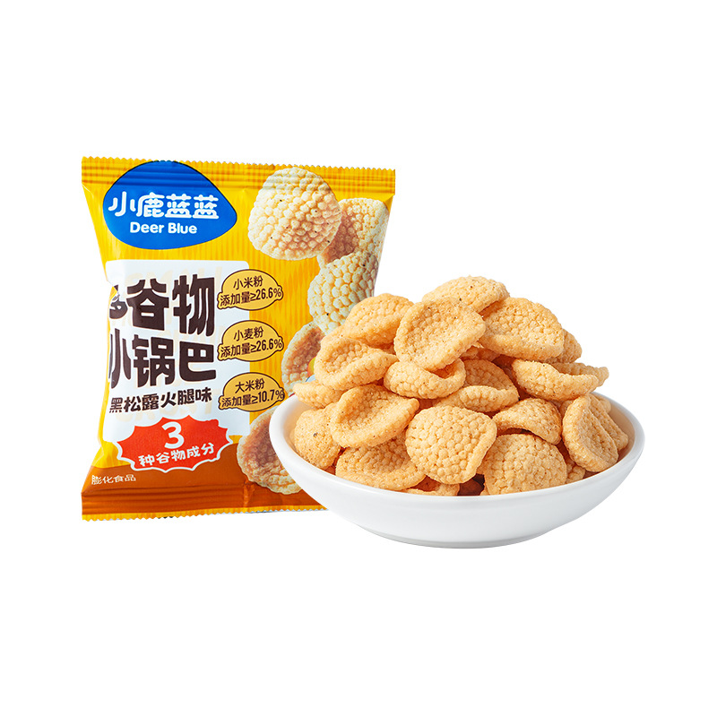 Fawn blue blue multi-grain small rice crust snack millet rice crust small package oil reduction without added essence