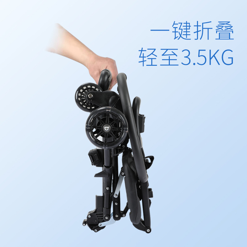 Direct for export wholesale walking baby artifact walking baby lightweight foldable baby four-wheel stroller two-way children walking baby