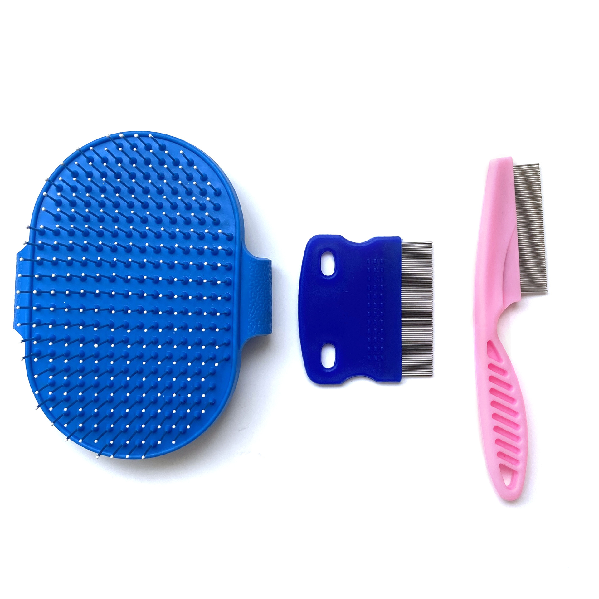 Cross-border foreign trade pet beauty cleaning suit pet embroidery steel flea comb bath supplies factory direct supply