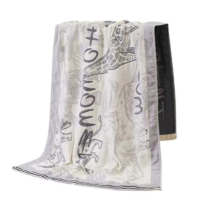 75*150cm Extra Large Pure Cotton Gauze Bath Towel Absorbs Water and Does Not Shed Lint, Household Soft Adult and Kidsren's Large Wrap