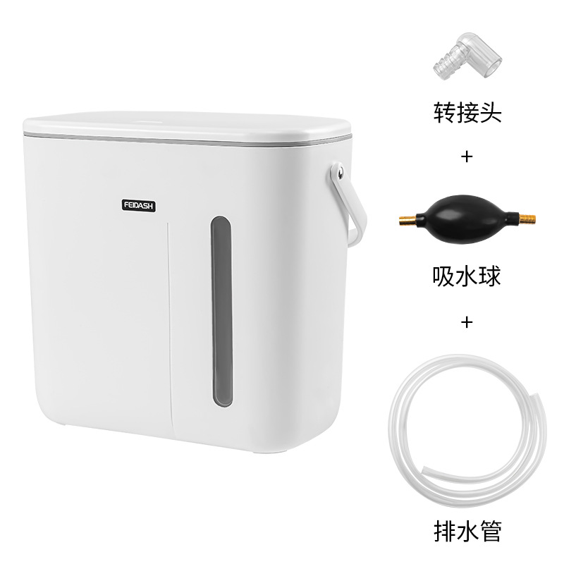 Tea bucket with window wet and dry separation garbage classification household trash can with lid tea tea residue storage sanitary bucket