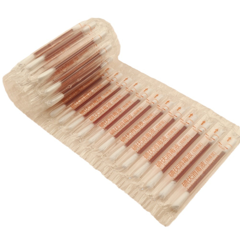 Portable Disposable Individually Packaged Iodine Swabs, Large Capacity Double-Ended Alcohol Swabs for Sterilization and Disinfection