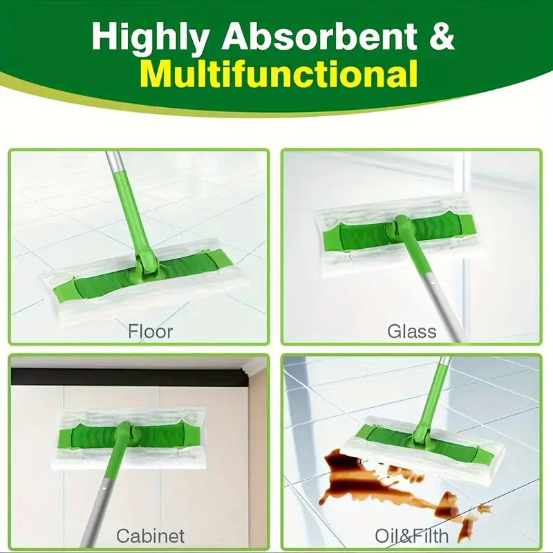 Disposable Cloth Sticky Mop for Wet and Dry Use, Replacement Paper for Vacuuming and Dusting, Floor Cleaning Magic Tool