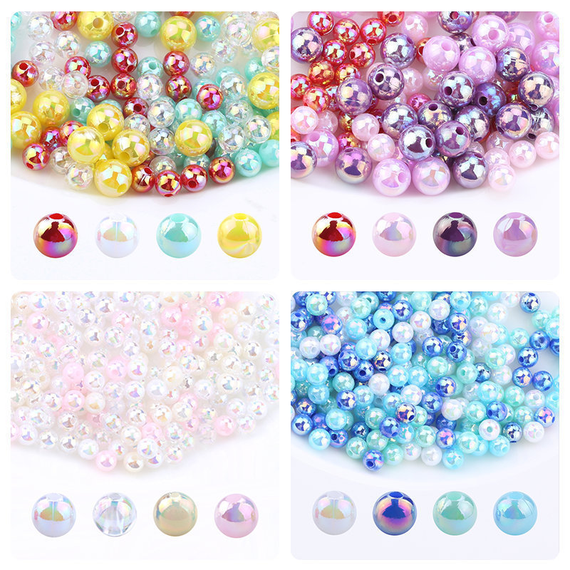 24 Lattice Mermaid Changing Color Perforated Pearl Set
