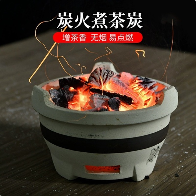 Charcoal for Tea Brewing, Fruit Wood Charcoal for Barbecue and Soup, Household Indoor Natural Wood Charcoal, Longan and Olive Charcoal Combination