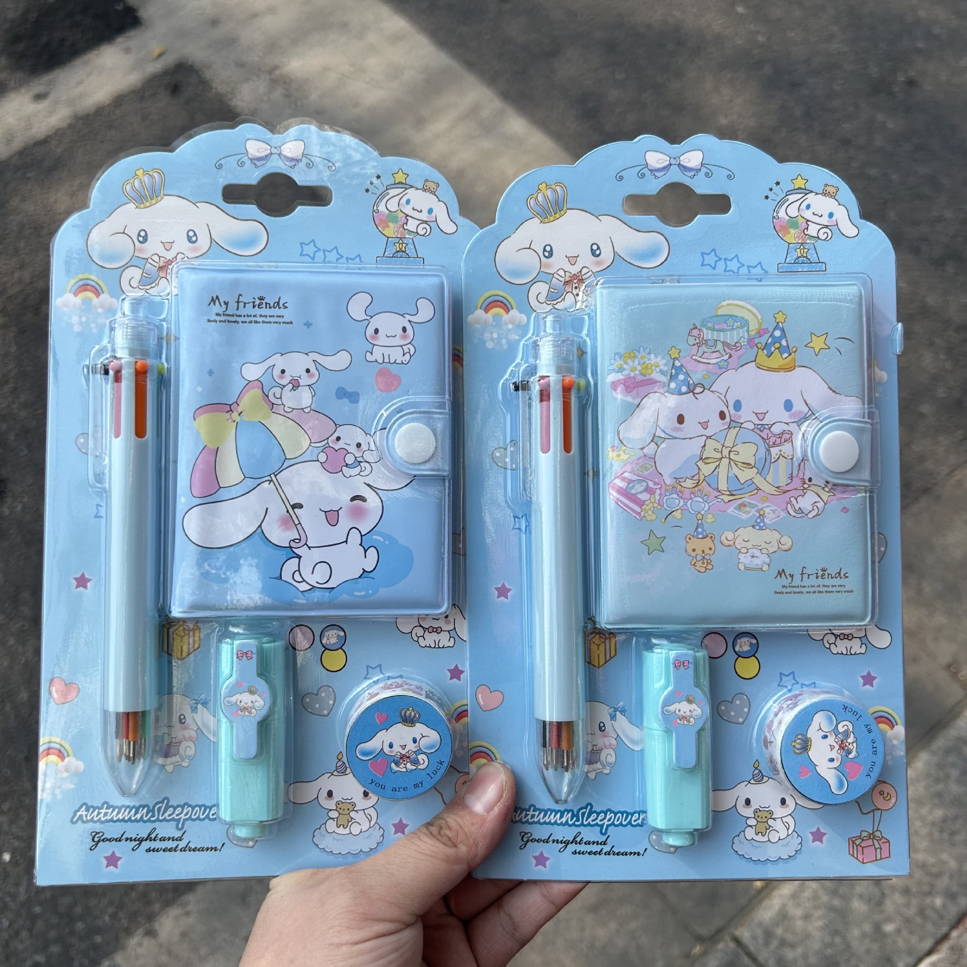 Student Stationery Sanrio Mini Hand Book Six Color Ballpoint Pen Tape Highlighter Hand Book suit Birthday Gift