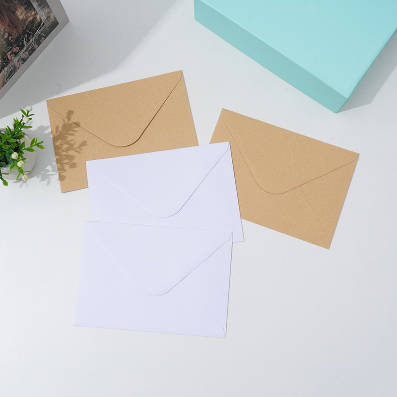 Colorful Wholesale Yellow Kraft Paper Envelope Bags White Envelopes Artistic Fresh Style Envelopes Thickened Envelope Production