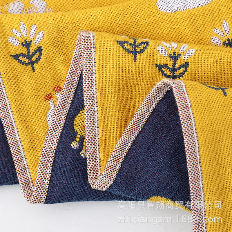 Zhiyang towel four-layer jacquard snail gauze cotton face towel soft absorbent wipe face towel hand gift factory price wholesale