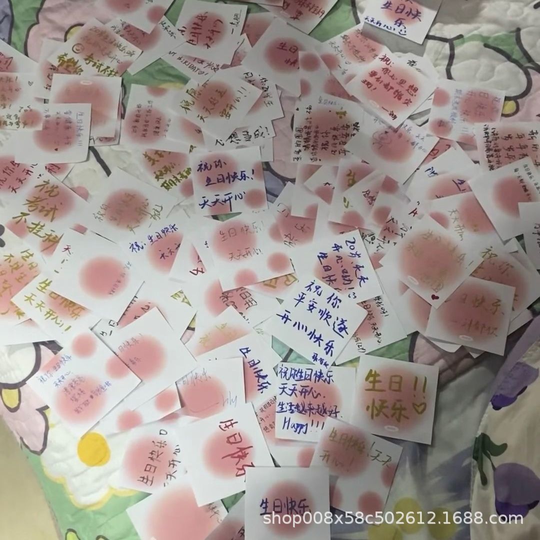 Handwritten 100 Happy Birthday DIY Birthday Gift Photo Frame to Send Friends Advanced Sense Meaningful Sticker Ornaments