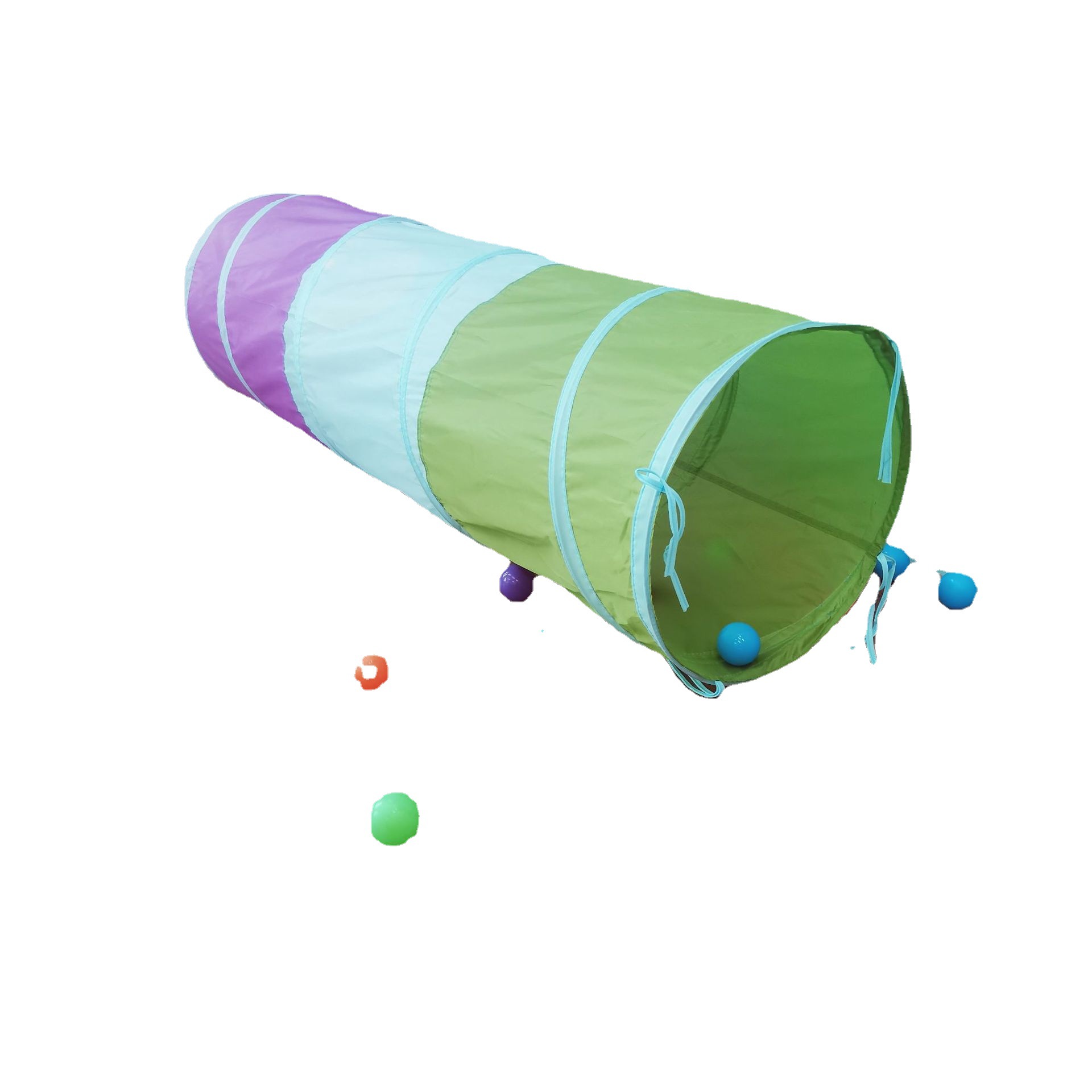 Indoor 1.8 m channel baby drill hole toy baby crawling three-color stitching 50cm diameter children's tunnel tube