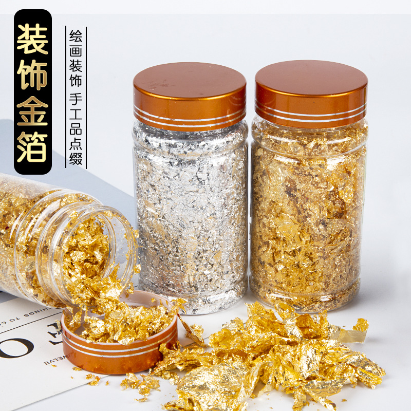 золотая фольга золотая фольга бумага сломанная декоративная живопись с золотом книжная бумага имитация золота платина 3г медная алюминиевая фольга бесплатный бамбуковый зажим постоянная фольга горячий стиль
