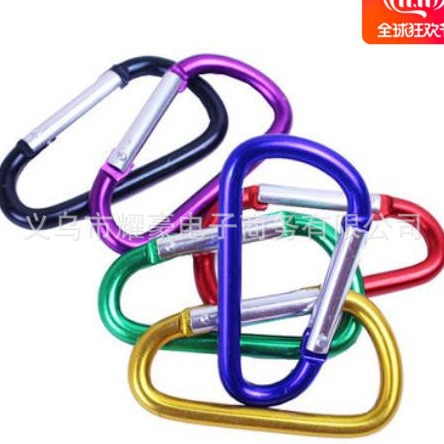 No.5 Mountaineering Buckle Aluminum Alloy D-shaped Hanging Buckle Outdoor Rock Climbing Safety Buckle Spring Hook Luggage Backpack Hook
