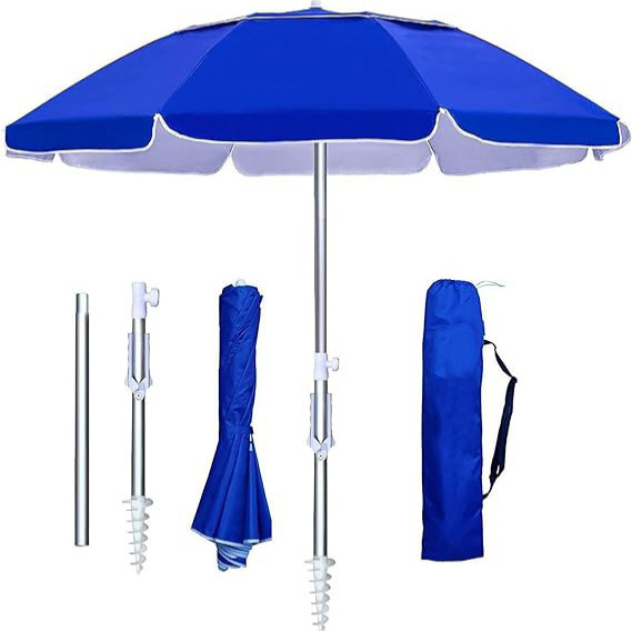 2025 Cross-Border New Foldableing Portable Beach Umbrella Aluminum Alloy 70% off Windproof Beach Umbrella with Uv Protection