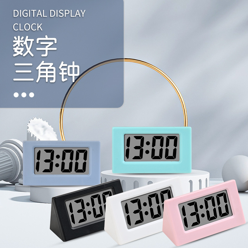 Digital Triangle Clock Silent Creative Clock Multifunctional Electronic Digital Modern Minimalist Style