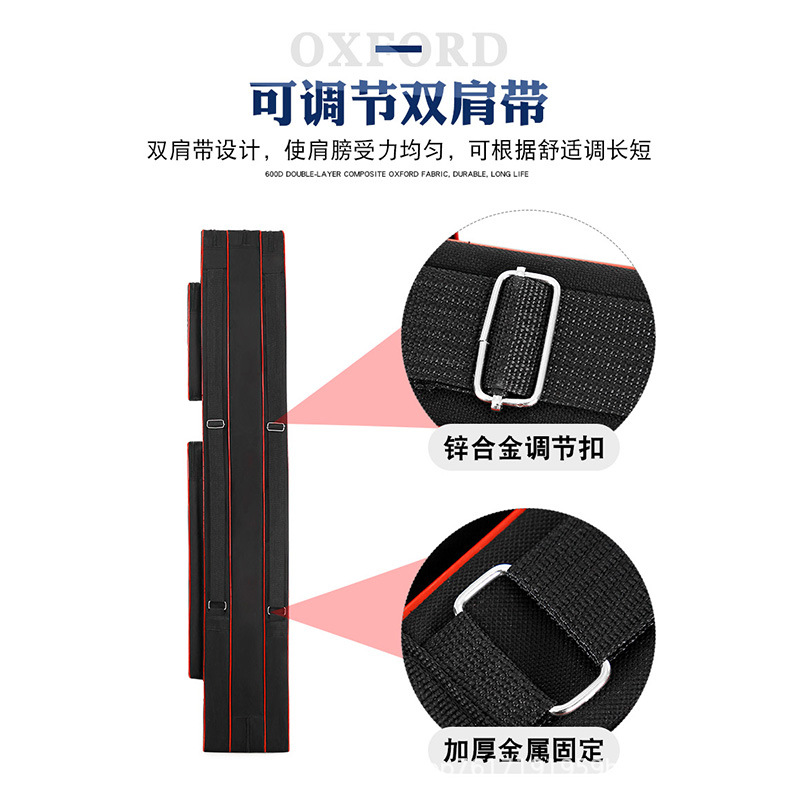 Black and Red Double Layer Three Layer Back Dual-purpose Fishing Rod Large Black Sea Rod Large Capacity Sports Backpack