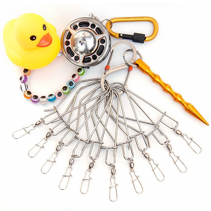 Live Fish Lock, Fish Lock, Lure Lock, Stainless Steel Lock, Fish Lock, Steel Wire Lock, Fish Skewer Tool, Lure