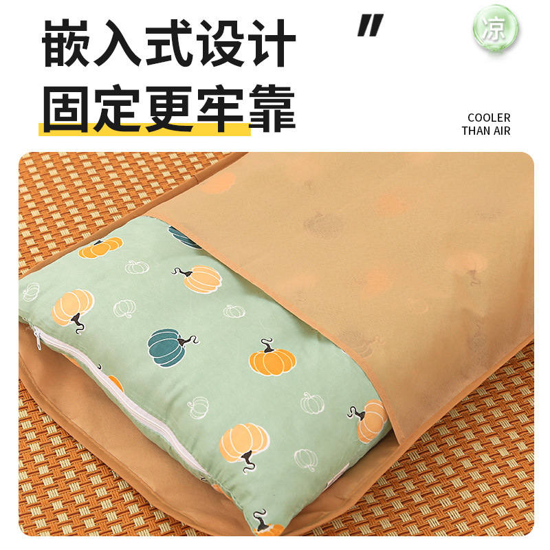 Factory wholesale summer rattan mat pillow cover ice rattan adult pillow cover summer single envelope pillowcase