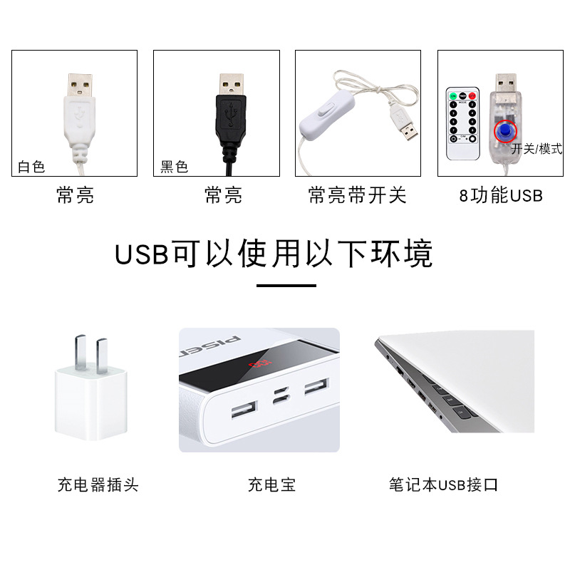 (Wow Customization) Star Lamp Christmas Decoration Small Lantern USB Copper Wire Light String Remote Control Function Copper Wire Lamp Wholesale