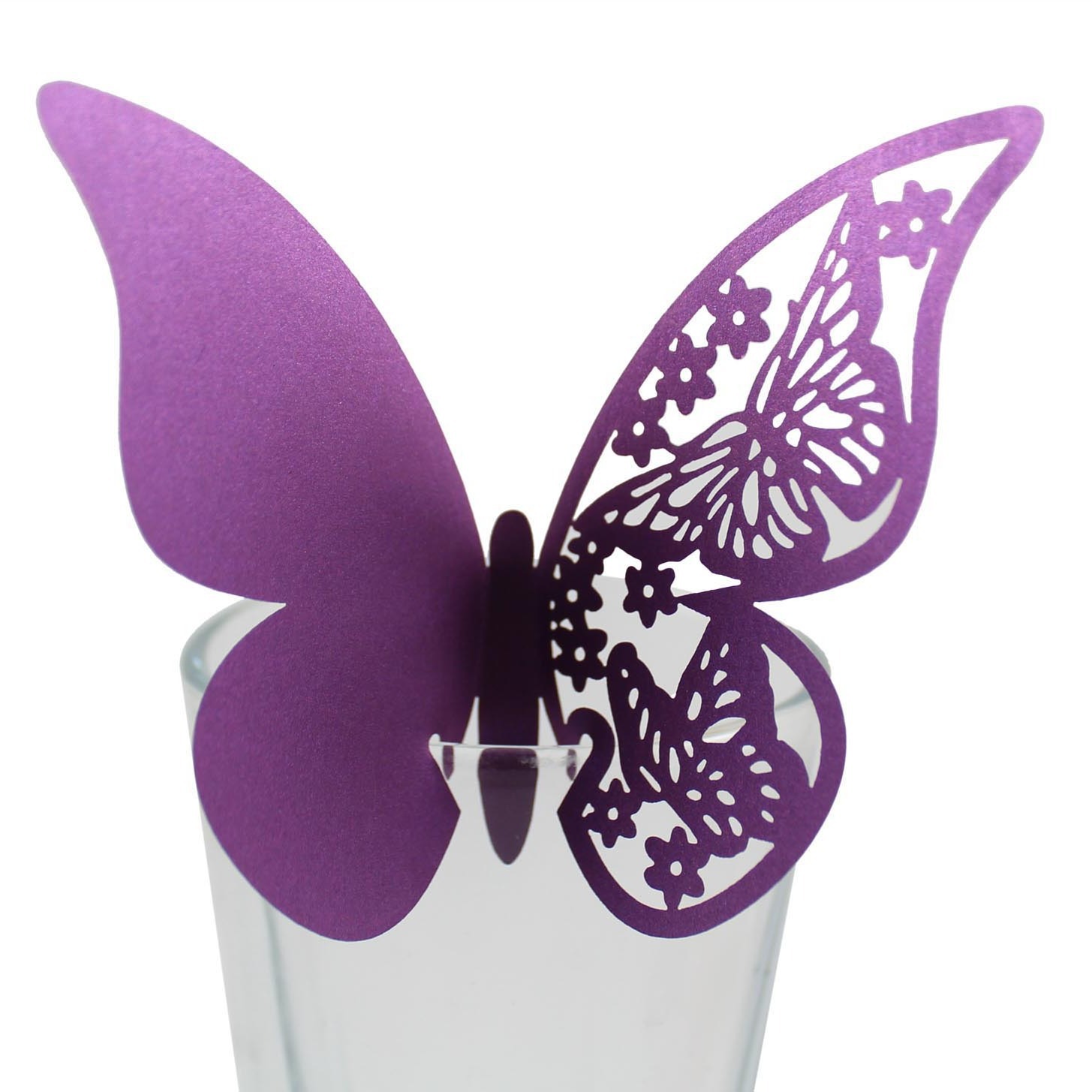 Amazon Wedding Butterfly Seat Card Laser Hollow Paper Cup Card Butterfly Wall Stickers Decorative Card Shenzhen Wholesale