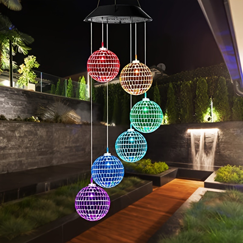 1Pc Outdoor Solar Flaming Bird Wind Chime Lights Outdoor6