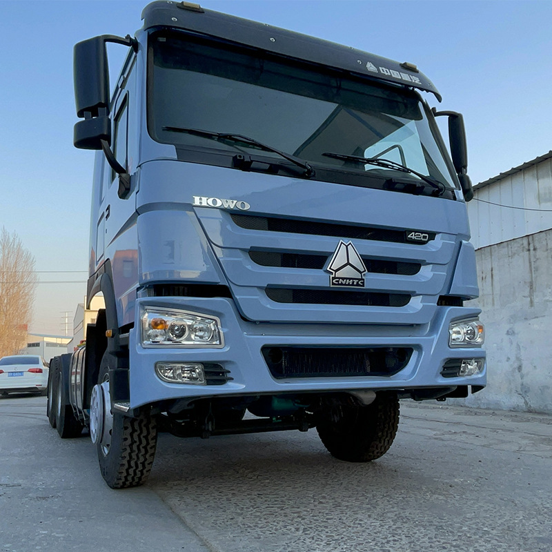 Transfer of Second-Hand 10-Wheel Howo Tractor Head, Dual-Drive Heavy Truck, 380 Horsepower Cargo Transport Head