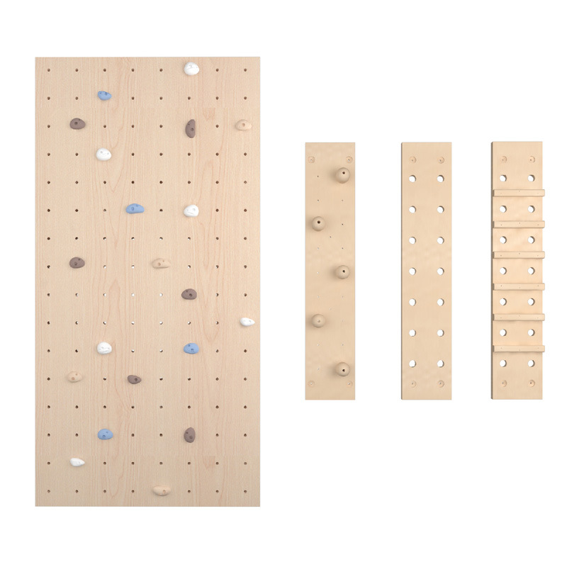 Children's Home Rock Climbing Wall Indoor Wooden Physical Training Multi-functional Fitness Climbing Physical Sensory Training Equipment