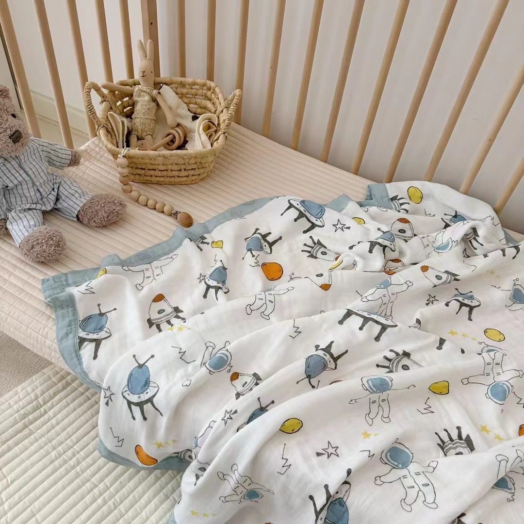 Baby Gauze Blanket Class A Four-layer Bamboo Cotton Gauze Blanket Children's Bamboo Fiber Bath Towel Air Conditioning Cushion Blanket