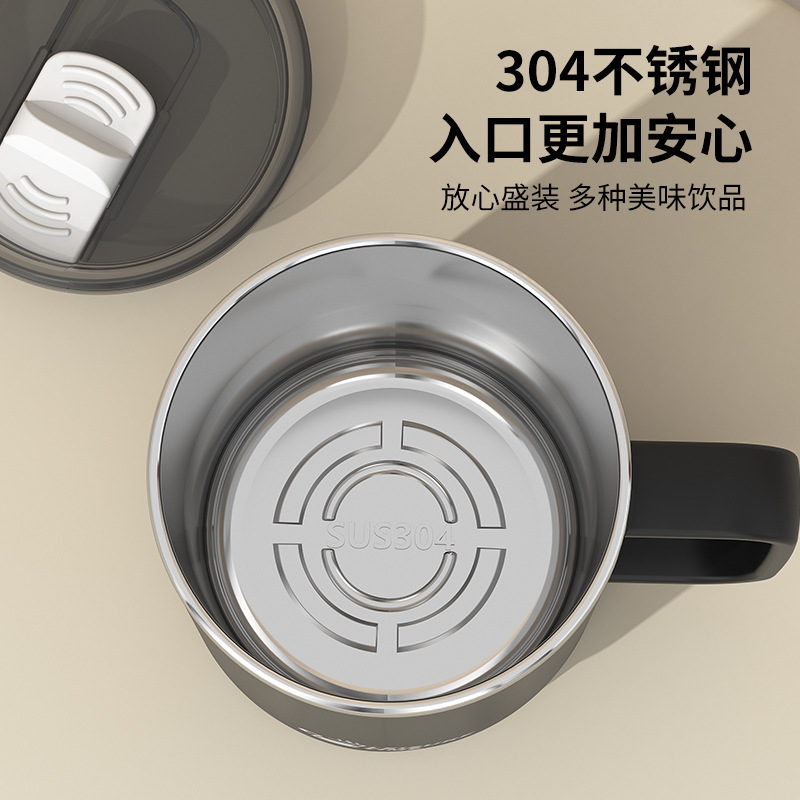 Factory Direct Supply 304 Stainless Steel Double Insulation Mug Office Simple Coffee Cup Portable Water Cup Gift