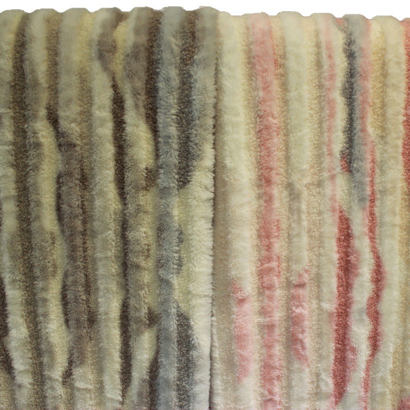 Manufacturer Customized Printed Rainbow-Colored Imitation Rabbit Fur Teddy Velvet Blanket Flannel Imitation Rabbit Fur Can Be Customized Plus Cotton Quilt