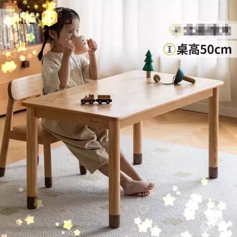Solid Wood Handmade Table Rubber Wood Children's Study Table Kindergarten Modern Simple Student Writing Table Home Toy Table