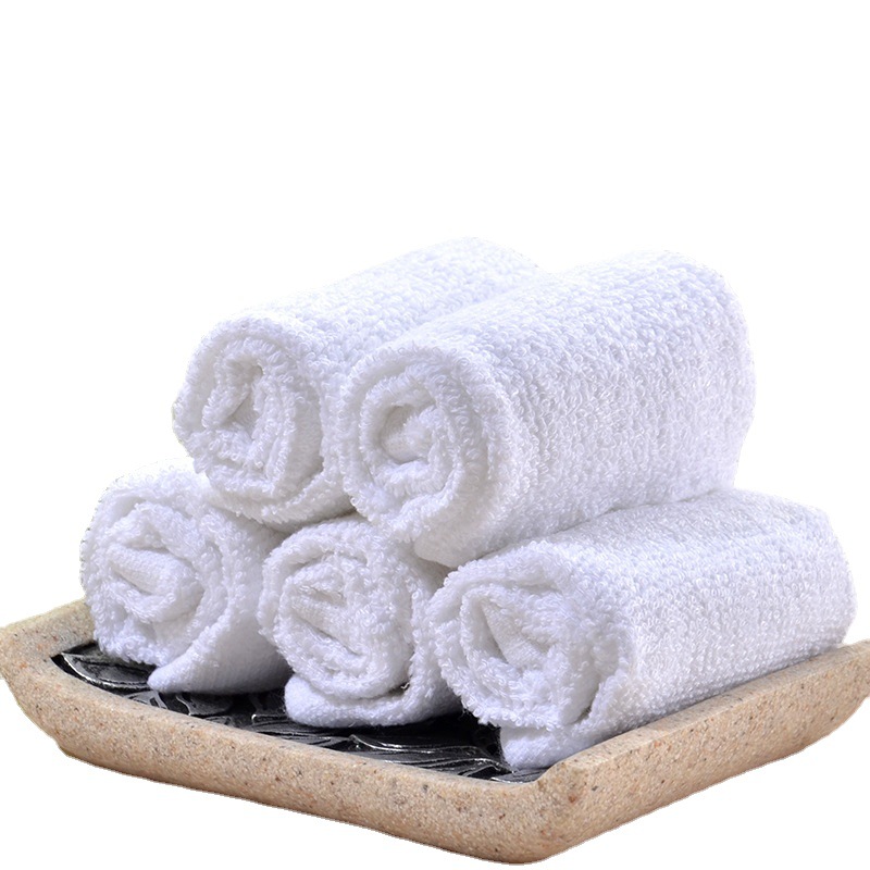 21 Small Towels, Pure Cotton Kindergarten Square Towels, Hotel Wet Wipes, Small Square Towels for Hand Wiping, Aviation Towels, Can Be Added with a Hanging Rope