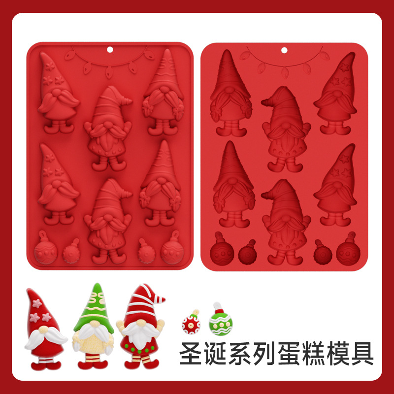 New Christmas Series Christmas Tree Chocolate Mousse Food Grade Silicone Mold Easy to Release Cake Mold